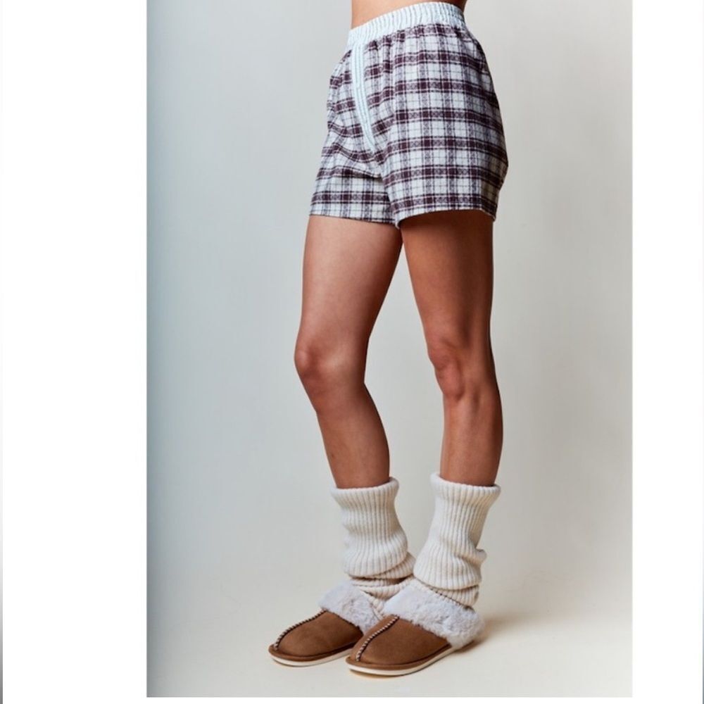 New Rareraw "The Coco" BROWN & CREAM
Plaid Printed Boyfriend Boxer Style Short